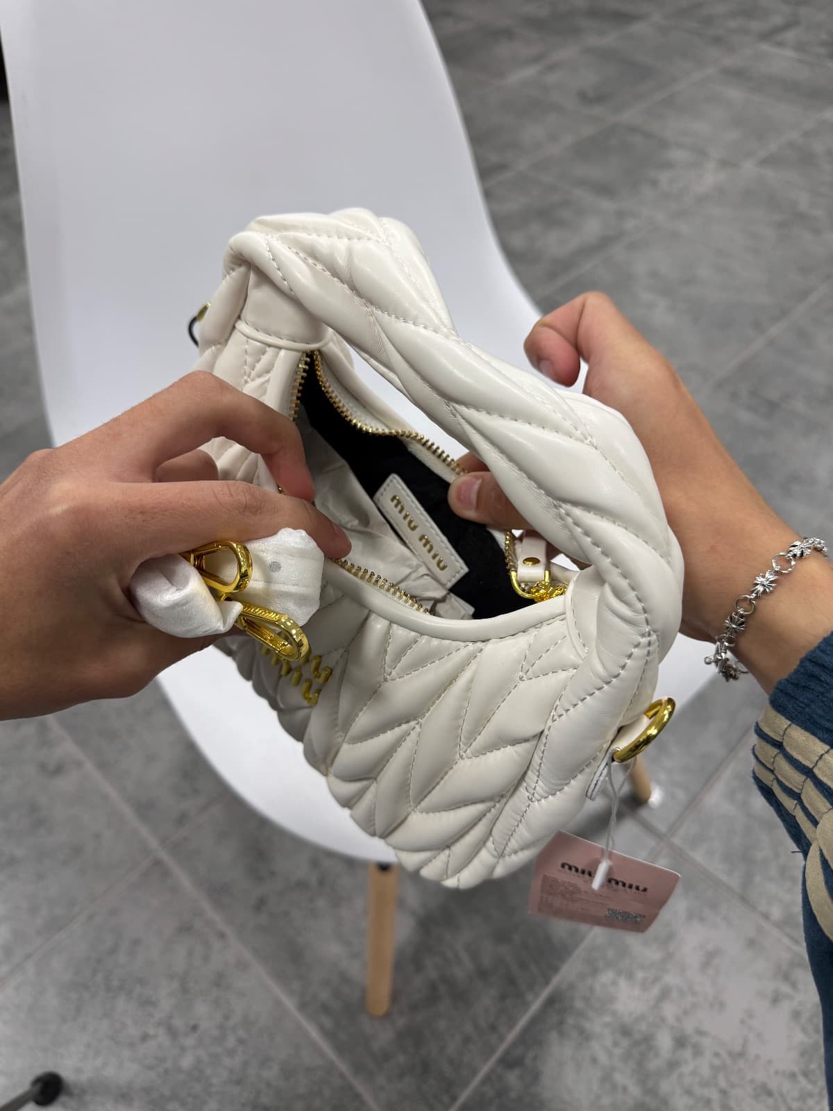 Miu Miu Wander Matelassé Hobo Bag — 2