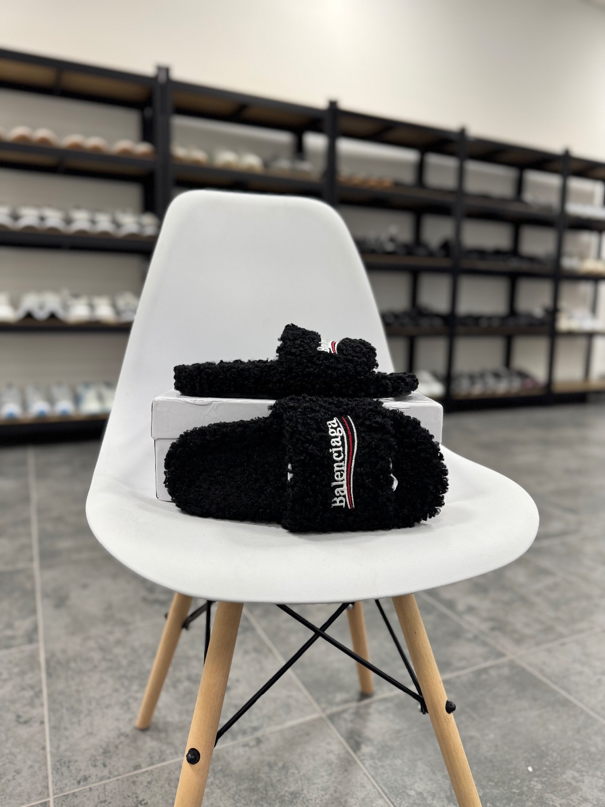 Balenciaga Furry Open Mule